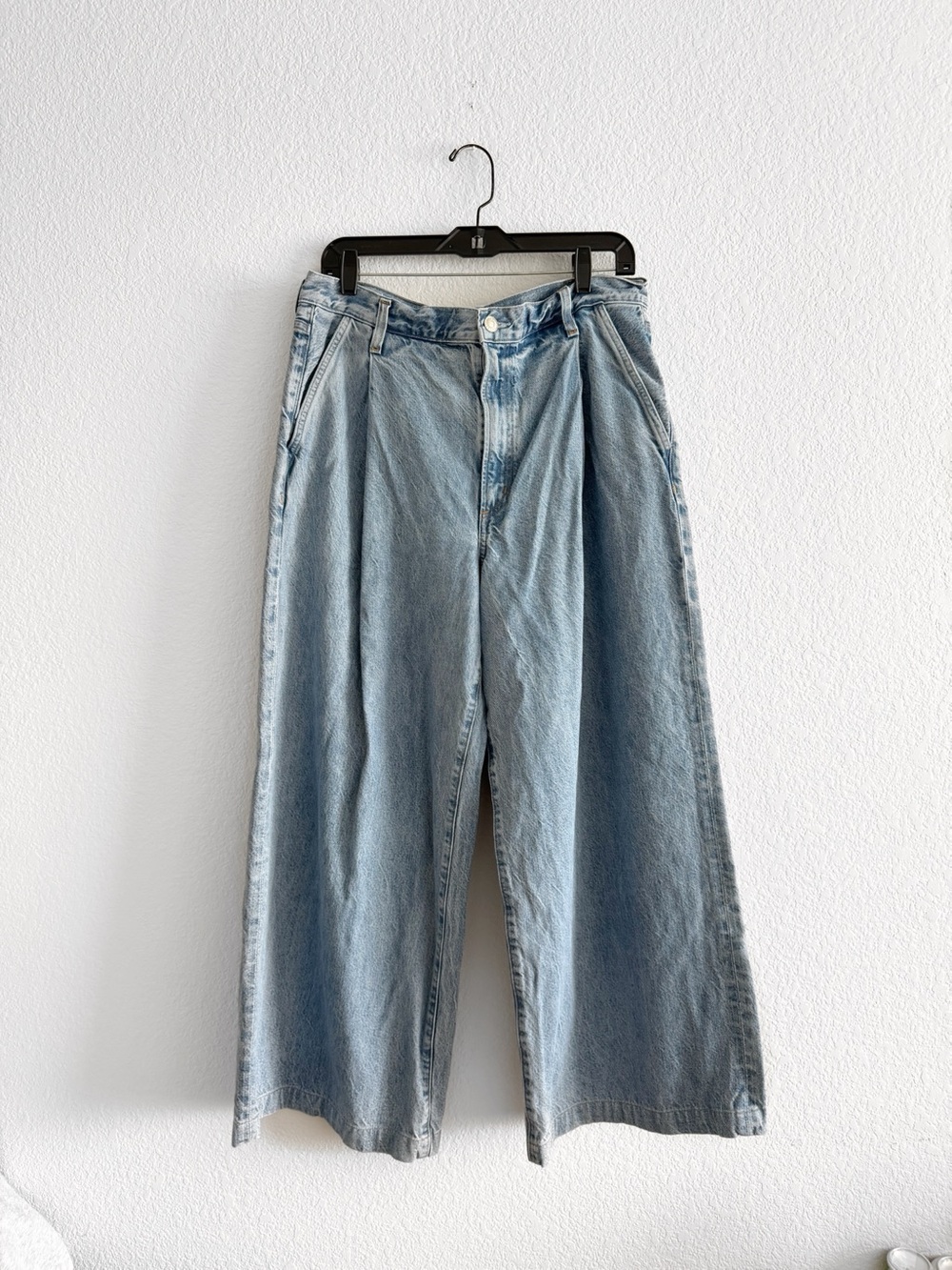 AGOLDE Ellis Trouser Wide Leg size 30-32 in Baffle Wash Light Denim - Picture 2 of 10